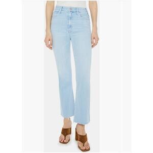 MOTHER The Hustler Frayed Ankle Jeans Light Wash Size 28